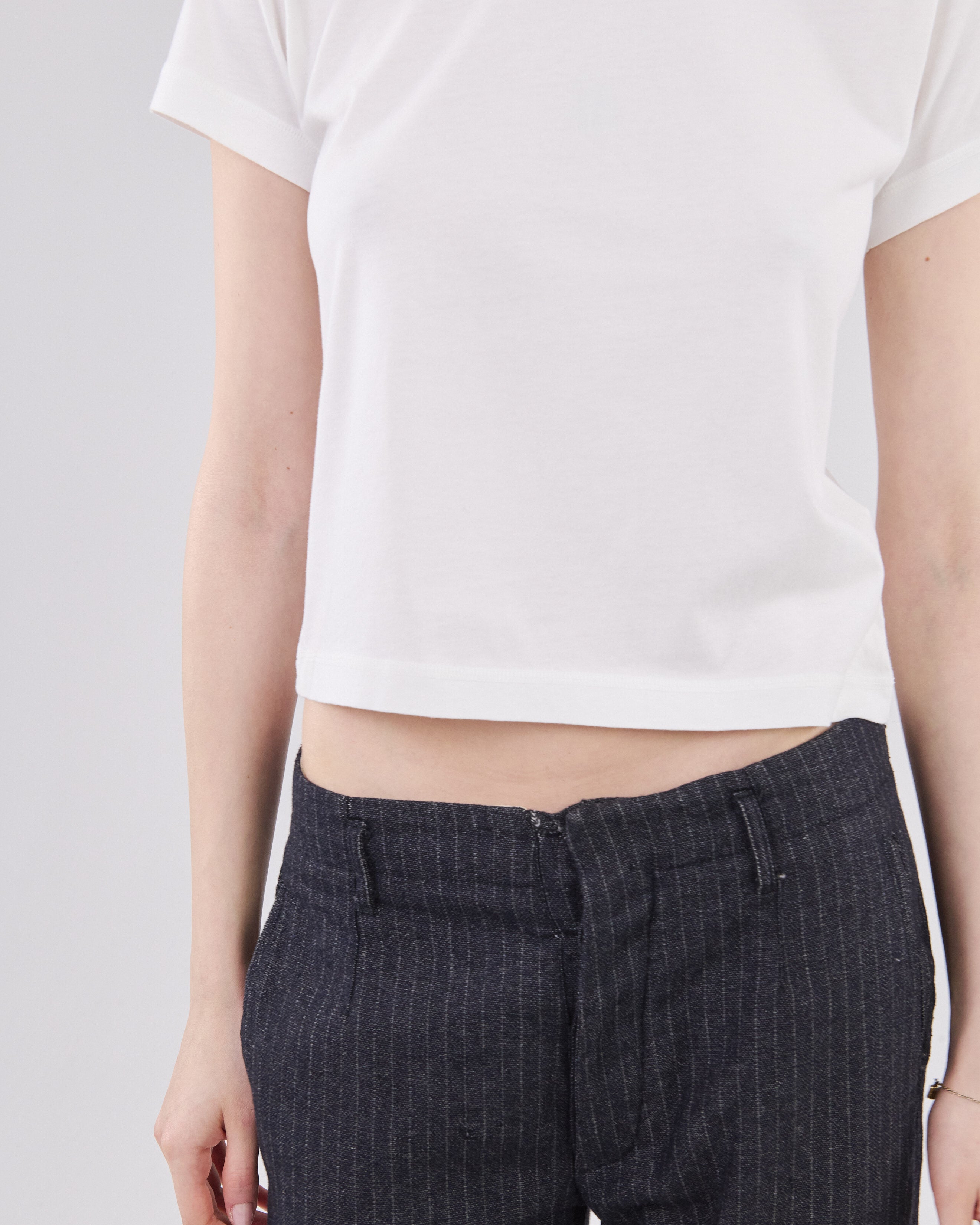 Cropped T-Shirt, True White