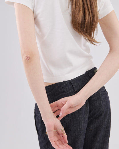 Cropped T-Shirt, True White