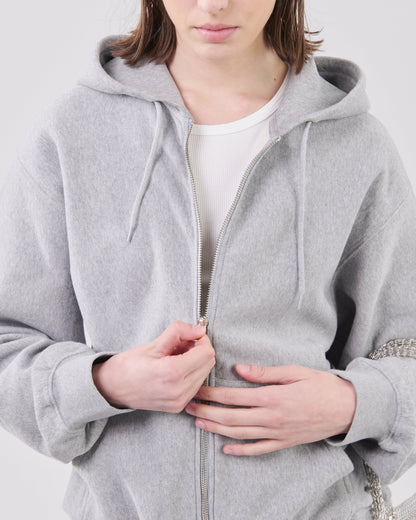 Zip Hoodie Crossgrain 310, Grey Mescla