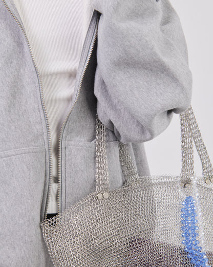 Zip Hoodie Crossgrain 310, Grey Mescla