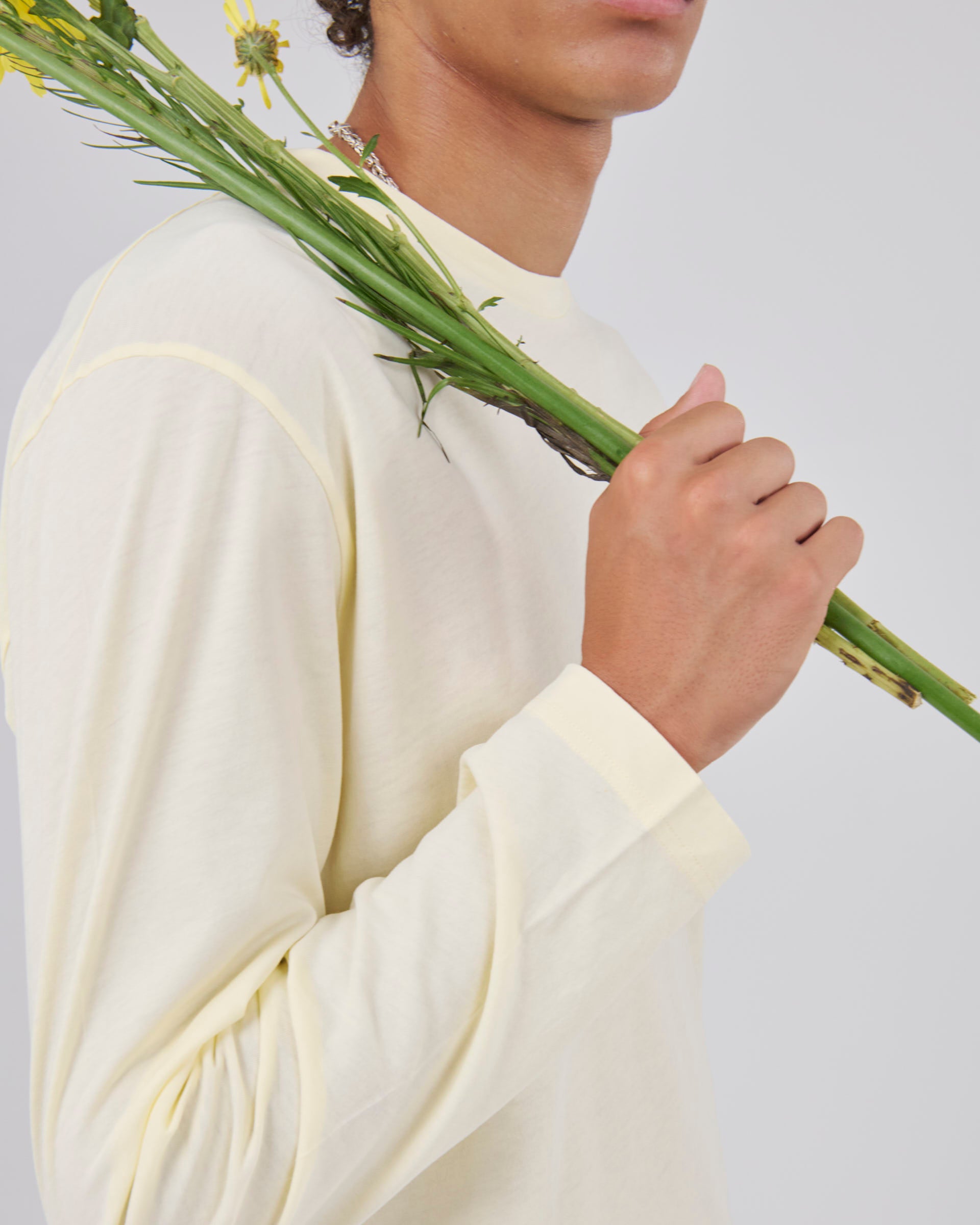 Boxy Longsleeve 135, Lemon Peel