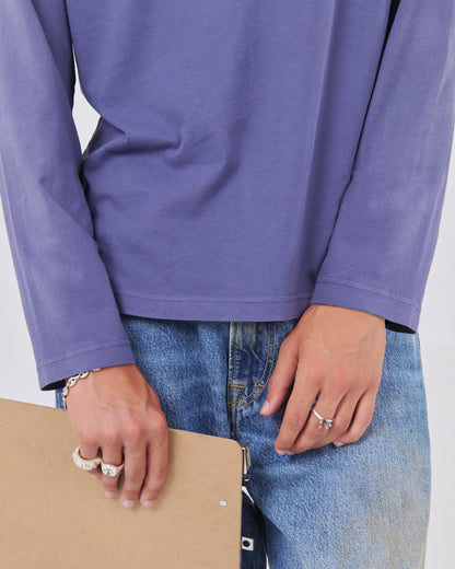 Boxy Longsleeve 135, Blue Steel