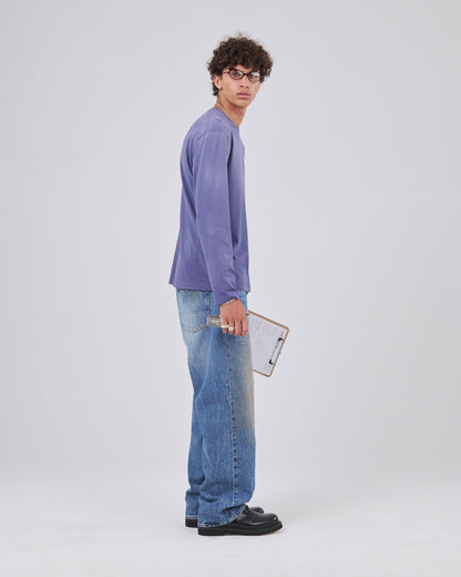 Boxy Longsleeve 135, Navy Fade