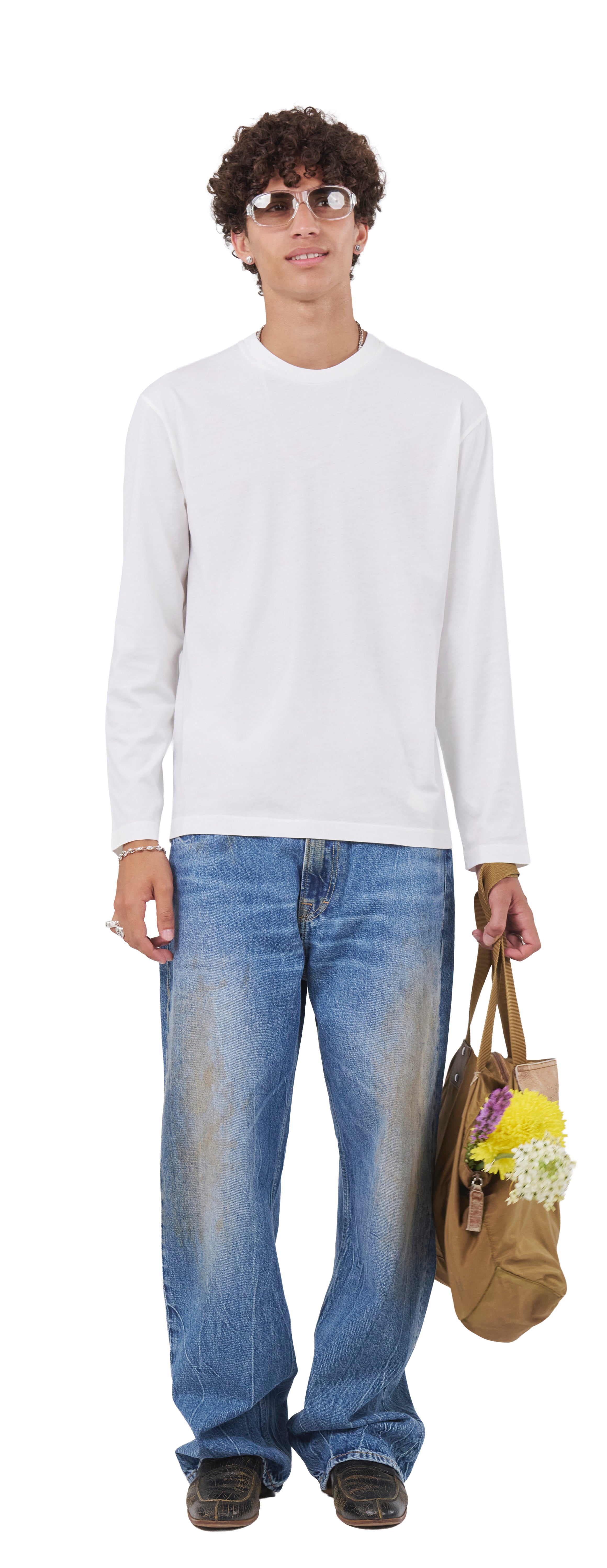 Boxy Longsleeve 130, True White