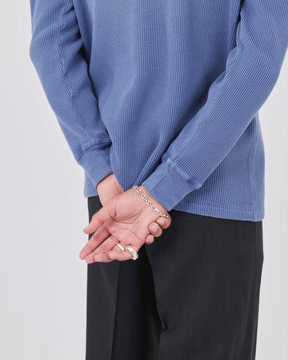 Waffle Longsleeve , Blue Steel