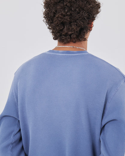 Waffle Longsleeve , Blue Steel