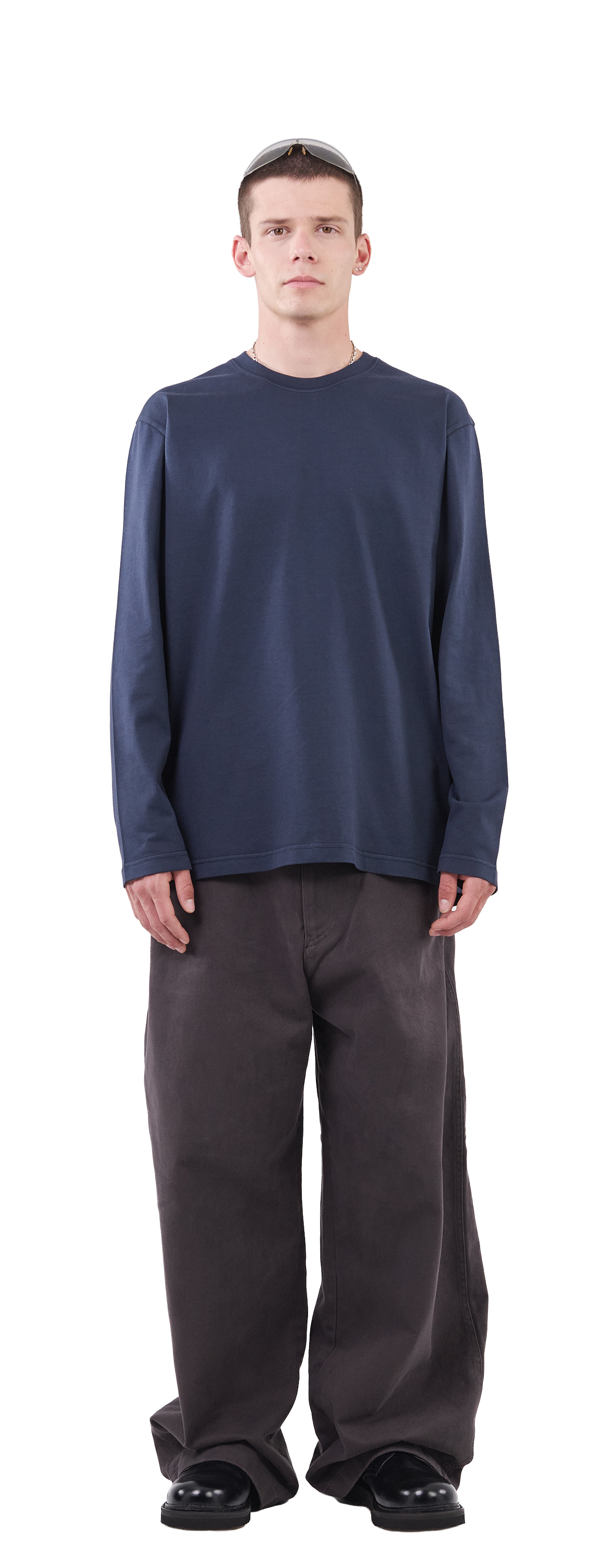 Boxy Longsleeve, Dark Navy