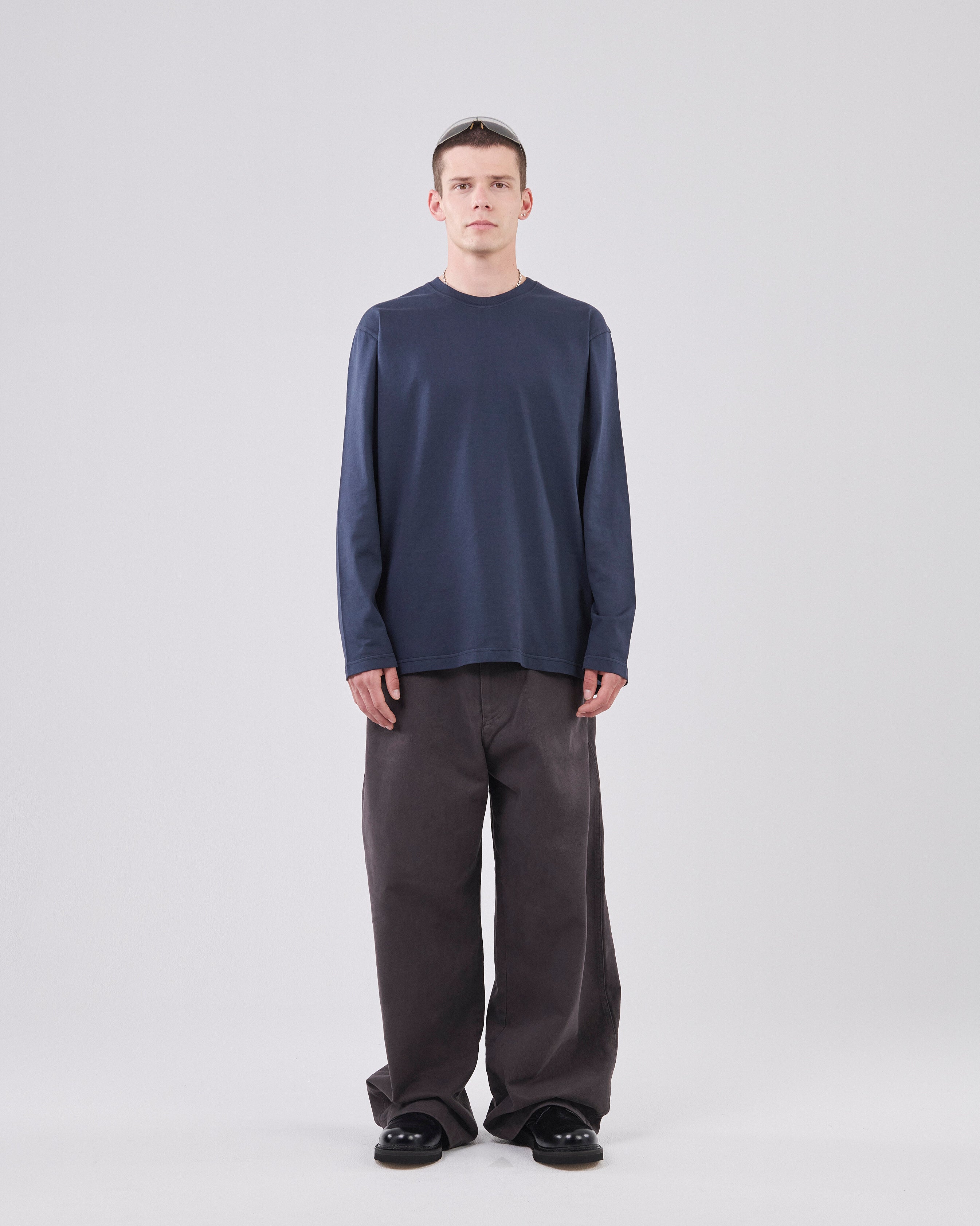 Boxy Longsleeve, Dark Navy