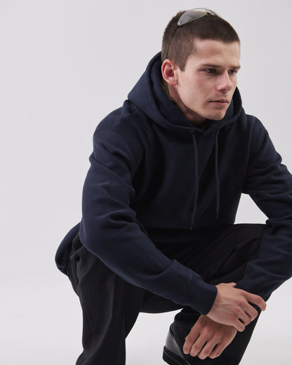 Classic Hoodie Crossgrain, Dark Navy