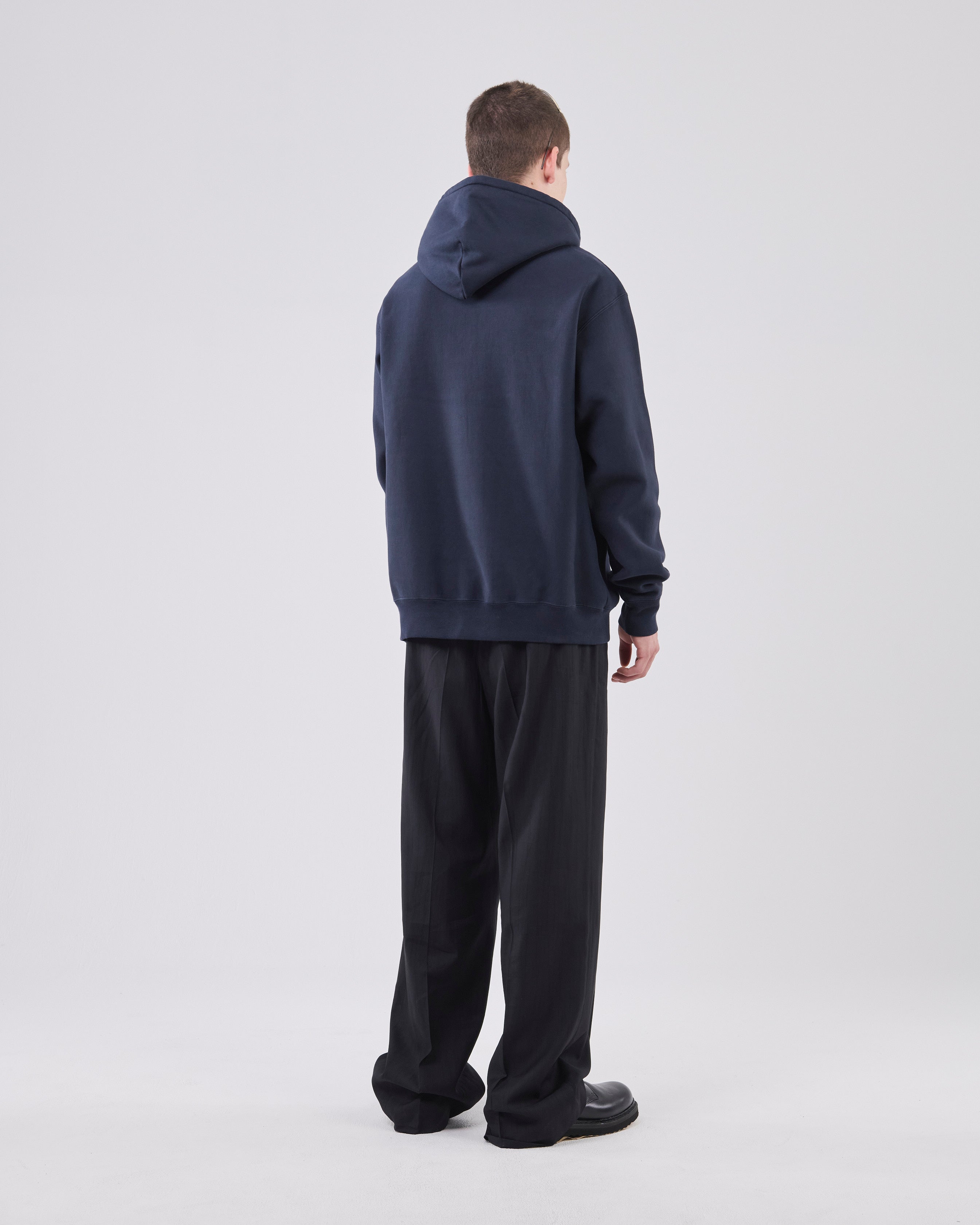 Classic Hoodie Crossgrain, Dark Navy