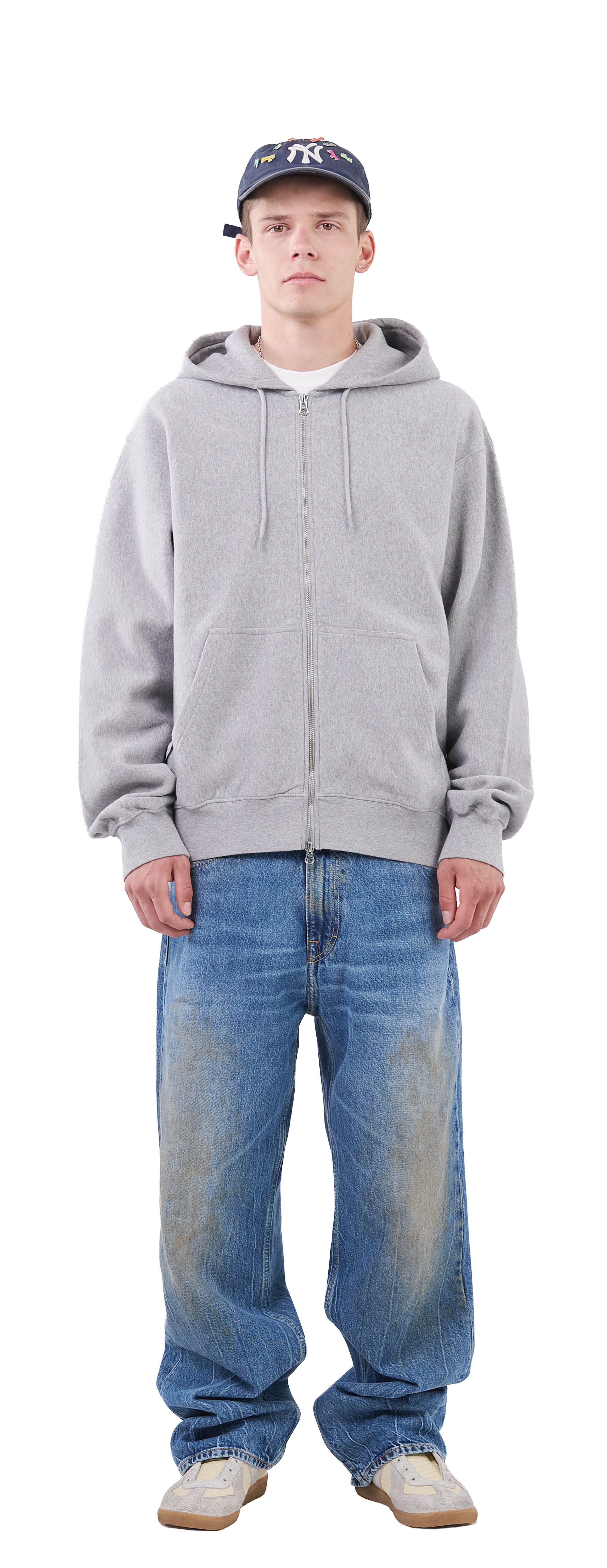 Zip Hoodie Crossgrain 310, Grey Mescla