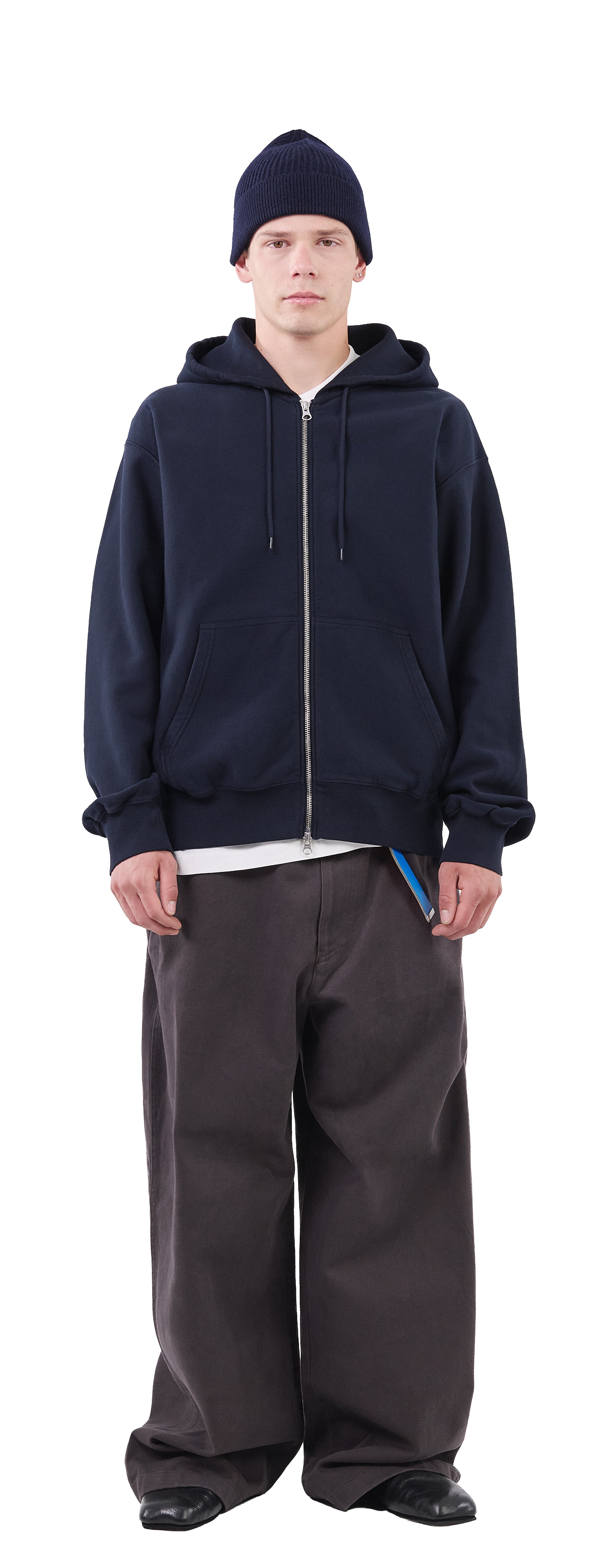 Zip Hoodie Crossgrain 310, Dark Navy