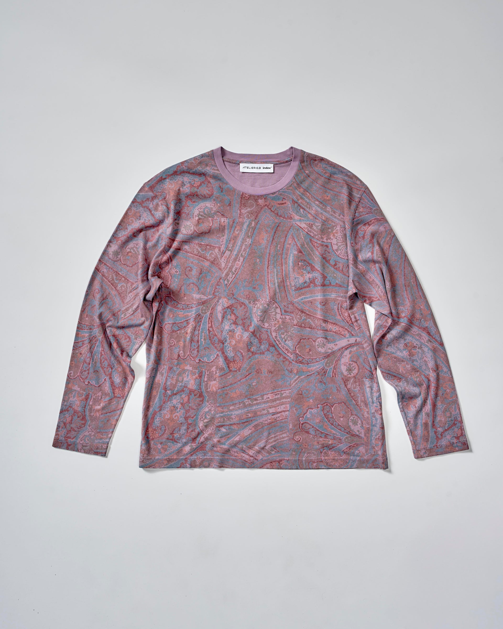 Boxy Longsleeve 135, Purple Paisley Atelier E.B
