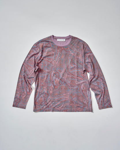 Boxy Longsleeve 135, Purple Paisley Atelier E.B