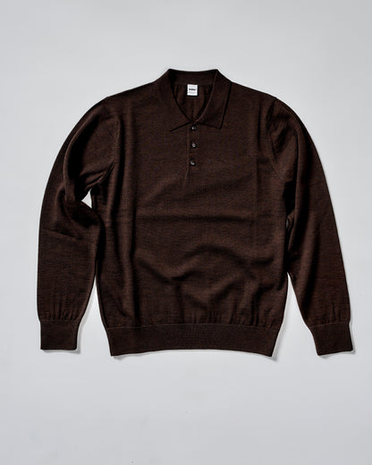 Longsleeve Polo, Ebony Ash