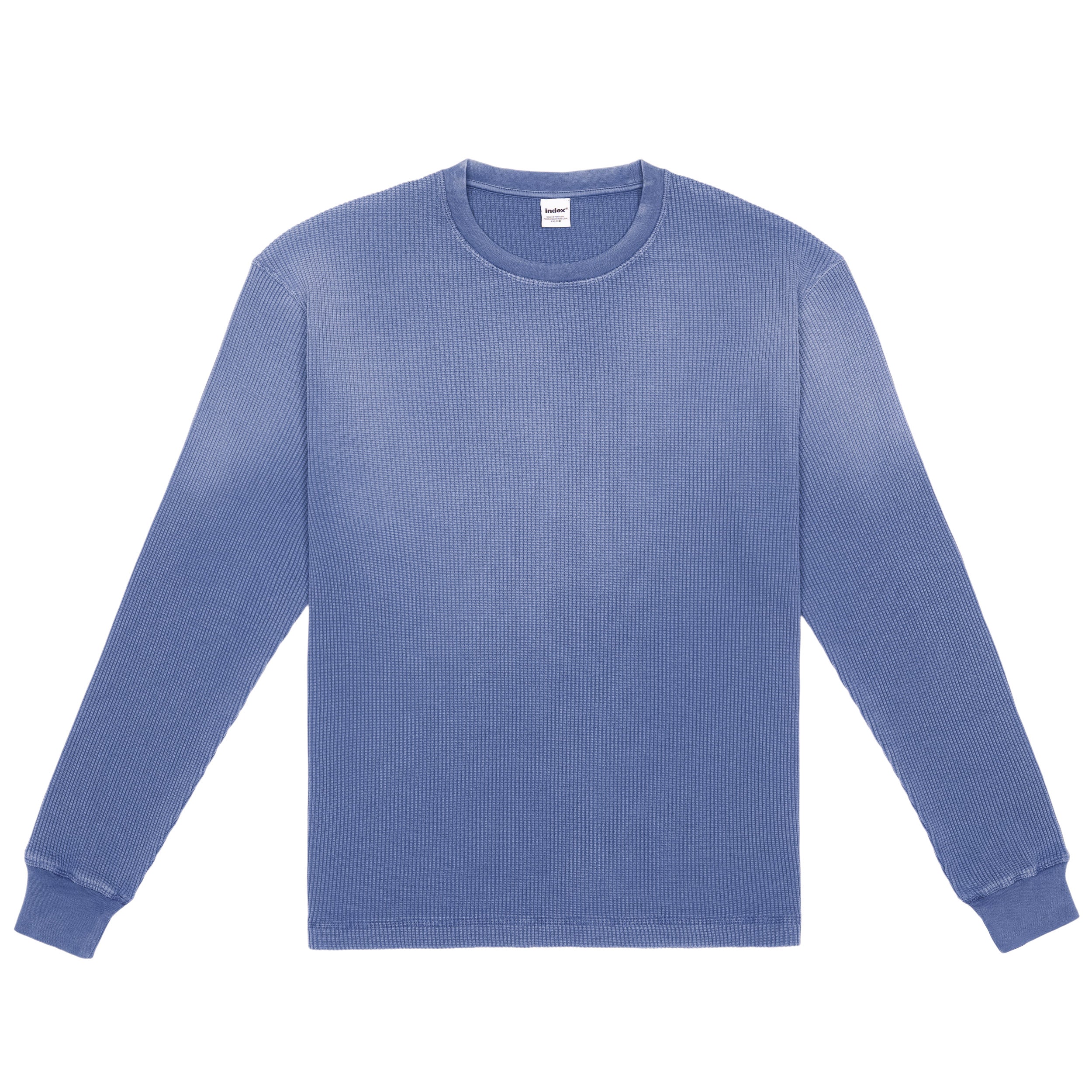 Waffle Longsleeve , Blue Steel