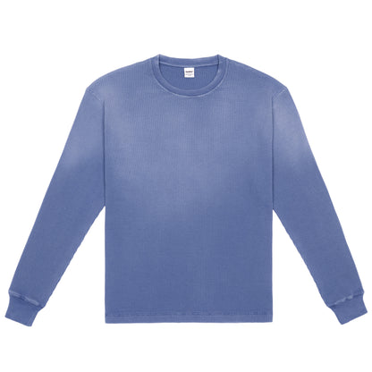Waffle Longsleeve , Blue Steel