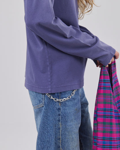 Boxy Longsleeve 135, Blue Steel