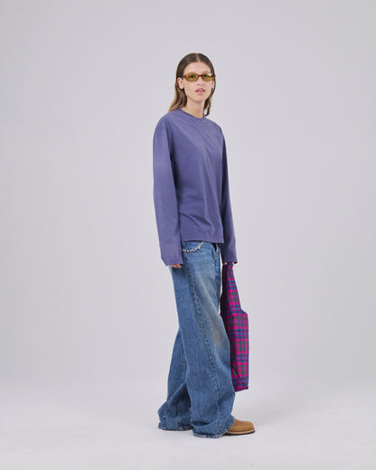 Boxy Longsleeve 135, Blue Steel