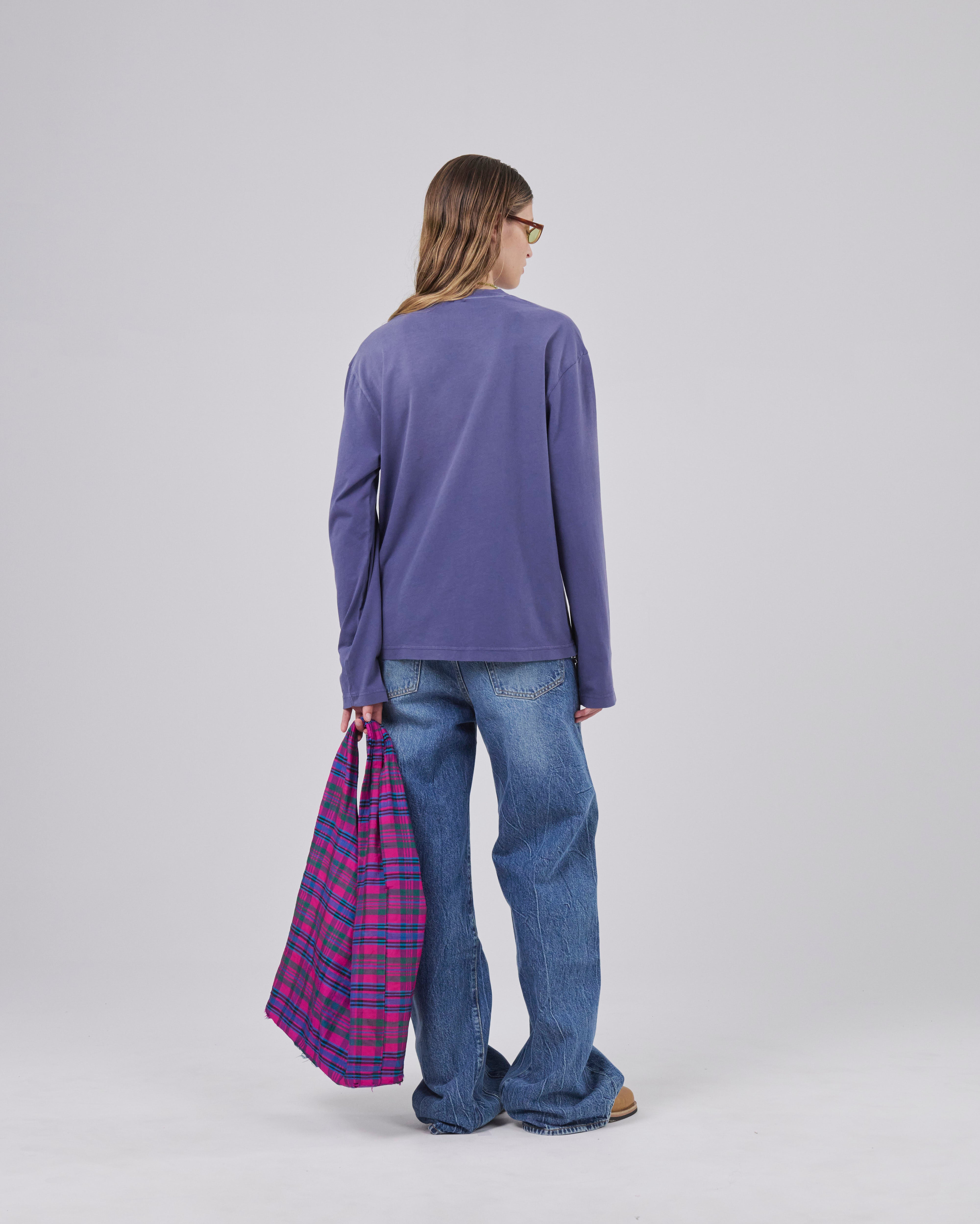Boxy Longsleeve 135, Blue Steel