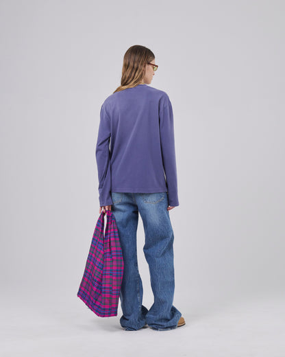 Boxy Longsleeve 135, Blue Steel
