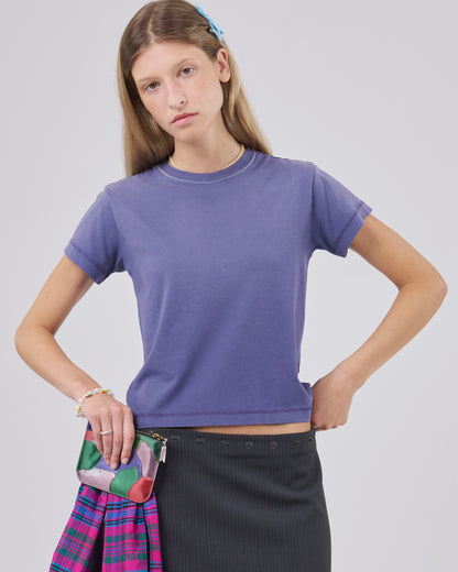 Cropped T-Shirt 135, Navy Fade