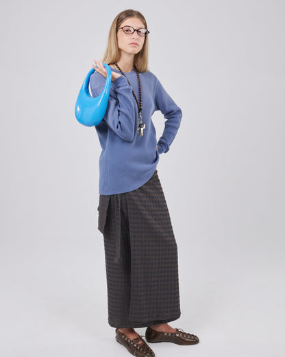 Waffle Longsleeve , Blue Steel