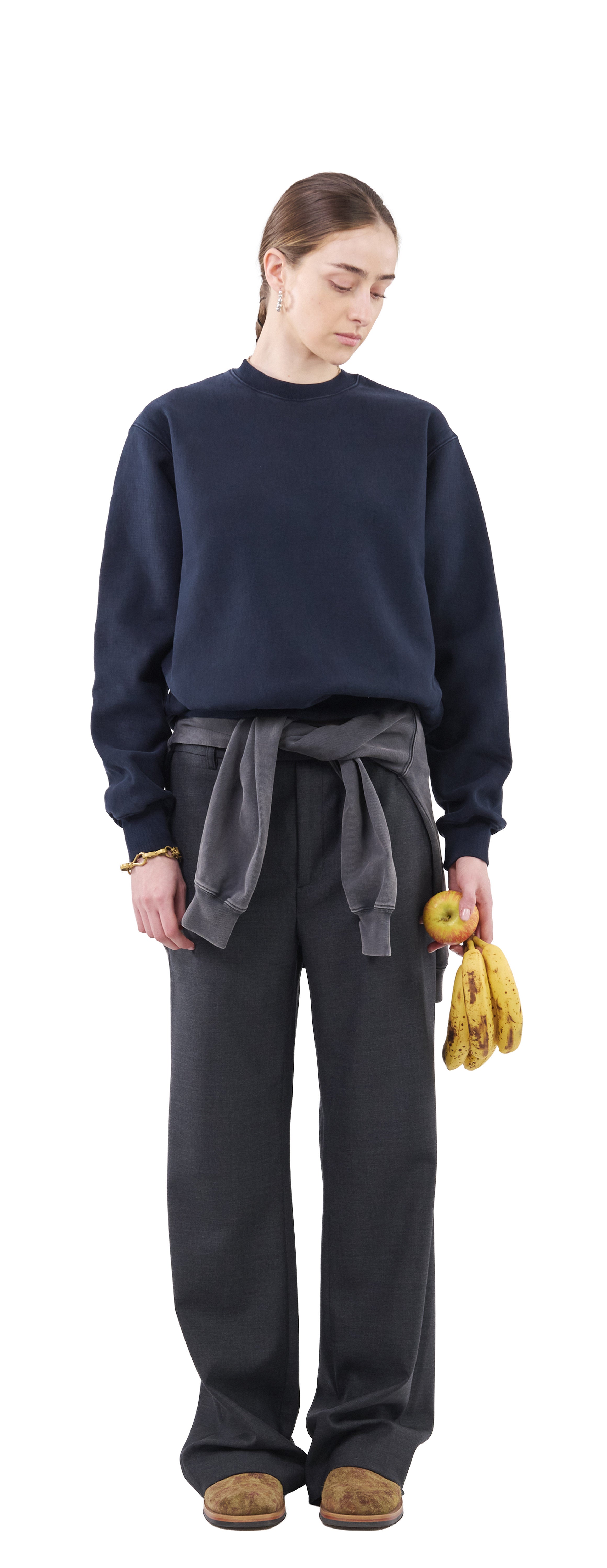 Classic Sweatshirt Crossgrain, Dark Navy