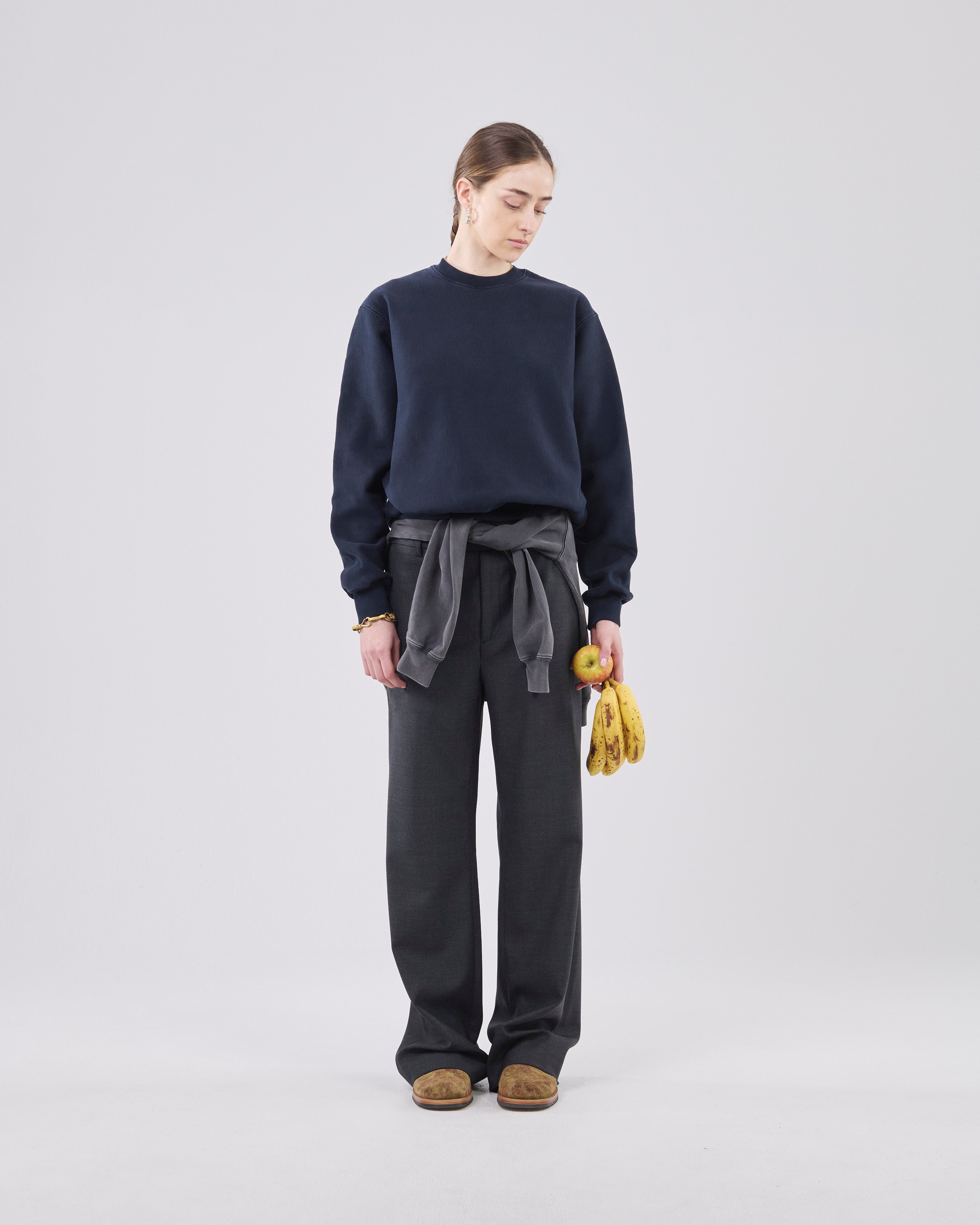 Classic Sweatshirt Crossgrain, Dark Navy