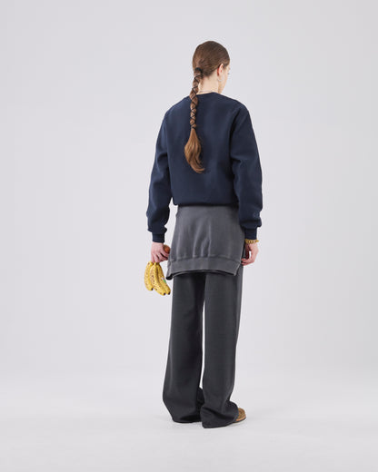 Classic Sweatshirt Crossgrain, Dark Navy