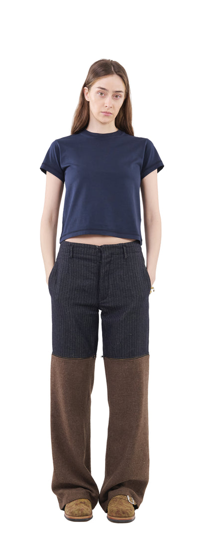 Cropped T-Shirt, Dark Navy