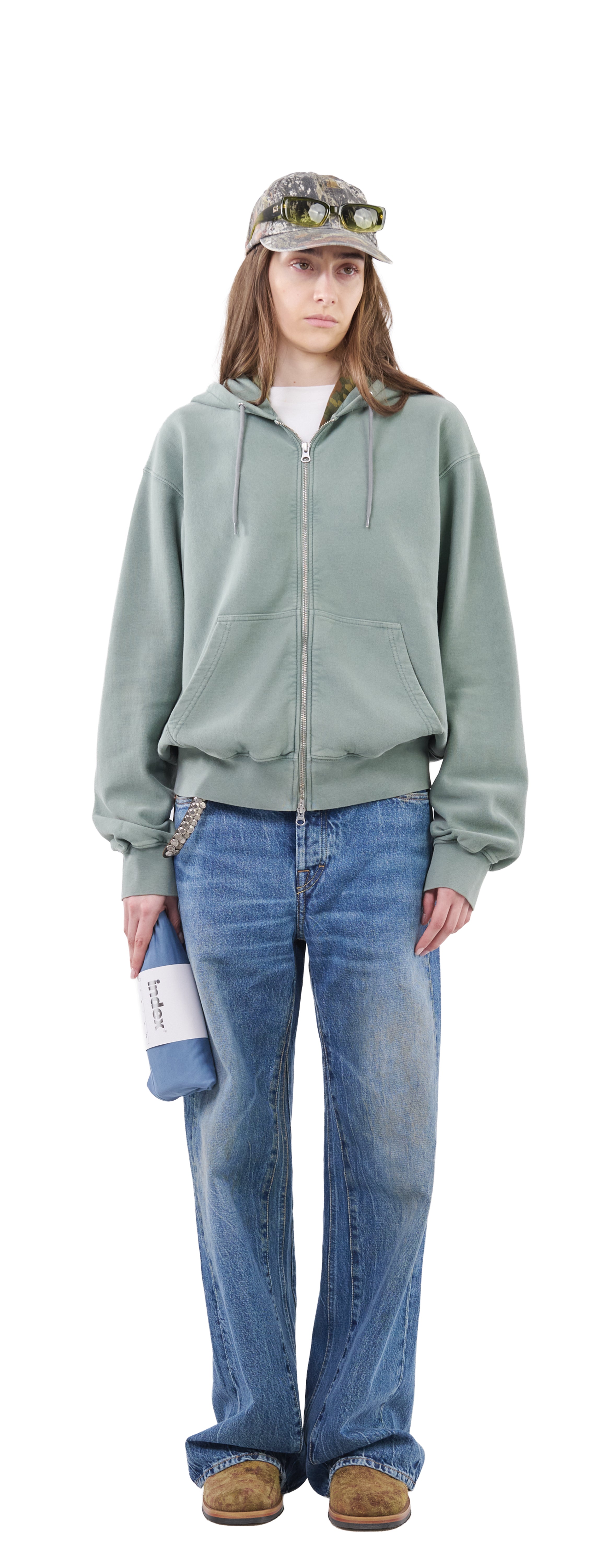 Zip Hoodie Crossgrain 310, Hazy Sage