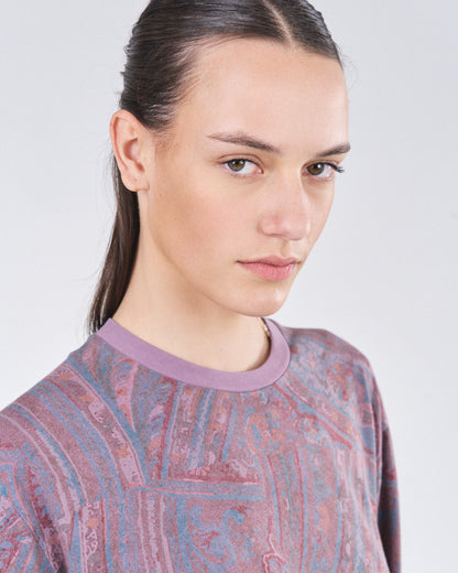 Boxy Longsleeve 135, Purple Paisley Atelier E.B