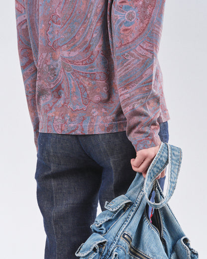 Boxy Longsleeve 135, Purple Paisley Atelier E.B