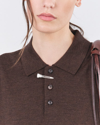 Longsleeve Polo, Ebony Ash