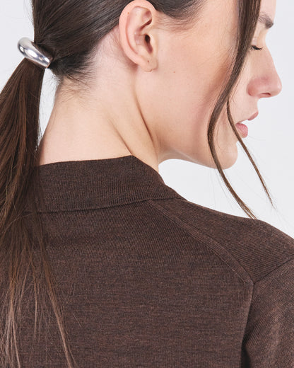 Longsleeve Polo, Ebony Ash