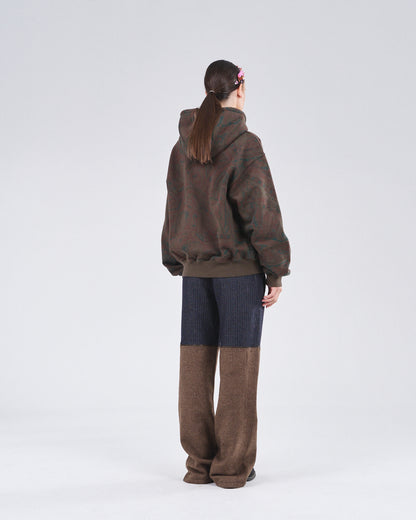 Zip Hoodie 505, Cocoa Paisley Atelier E.B