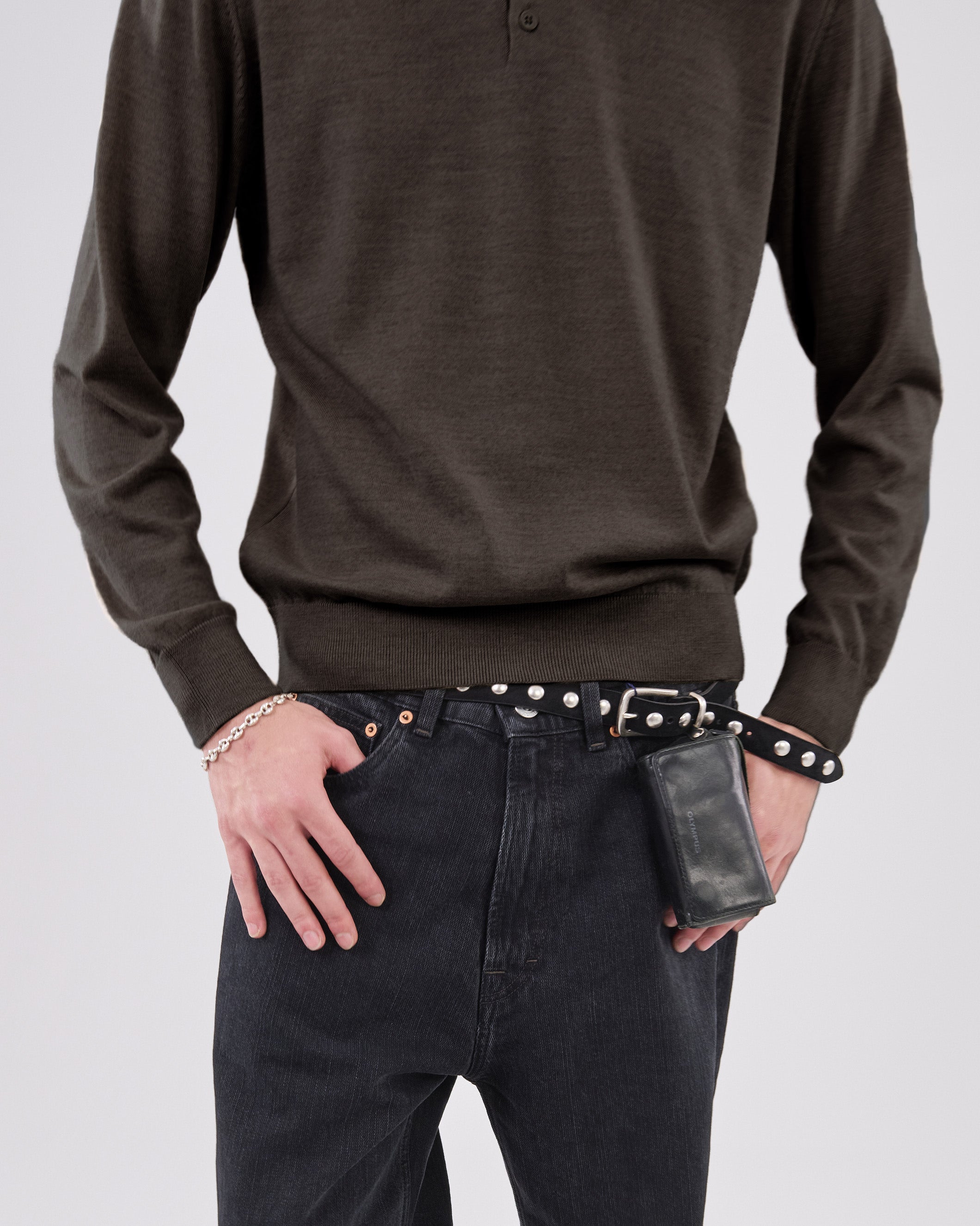 Longsleeve Polo, Brown
