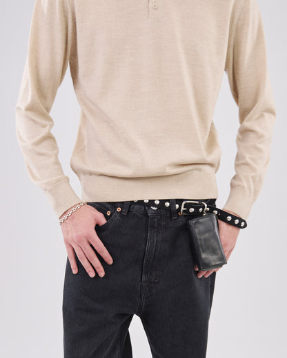 Longsleeve Polo, Ivory