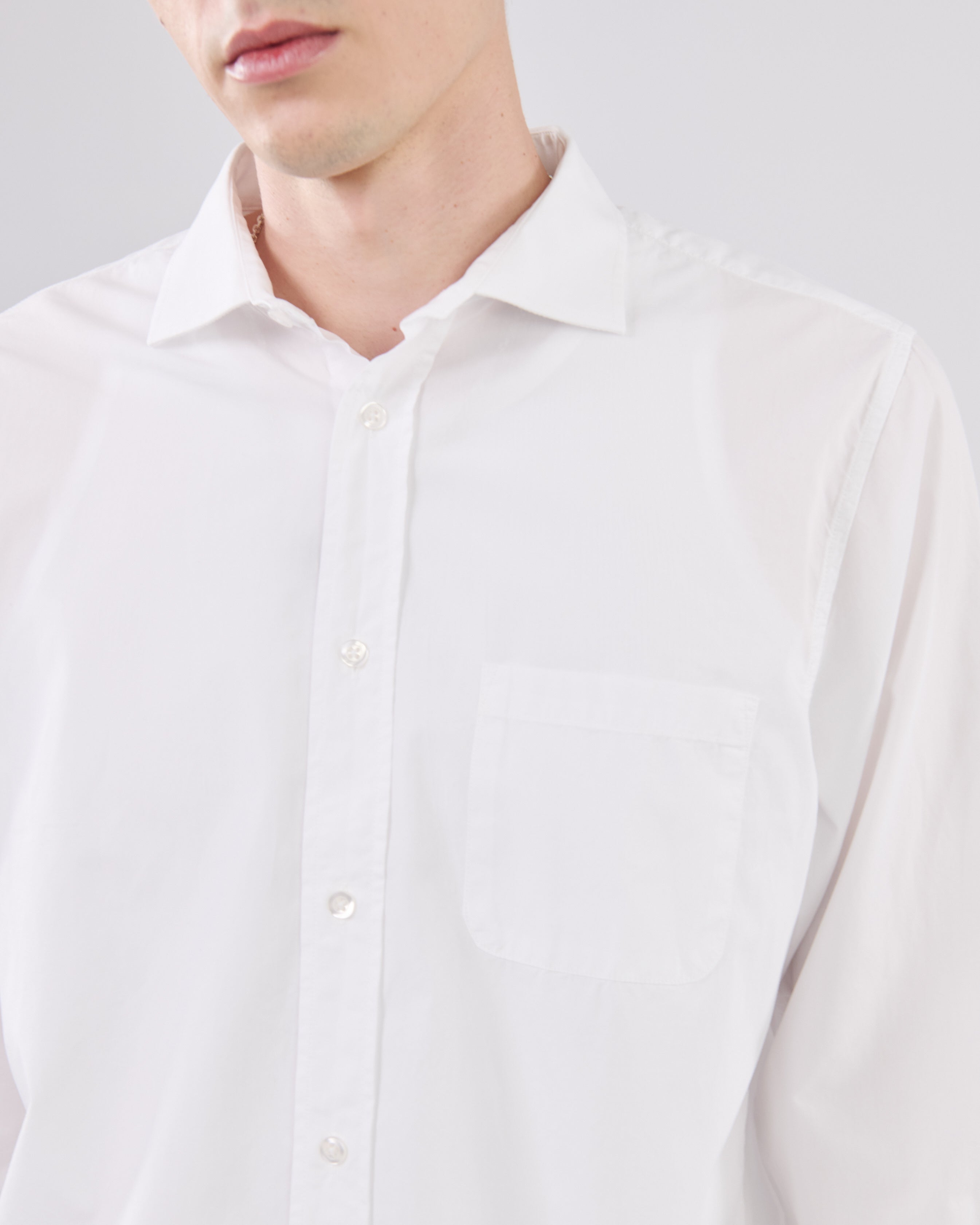 Shark Collar Shirt, True White
