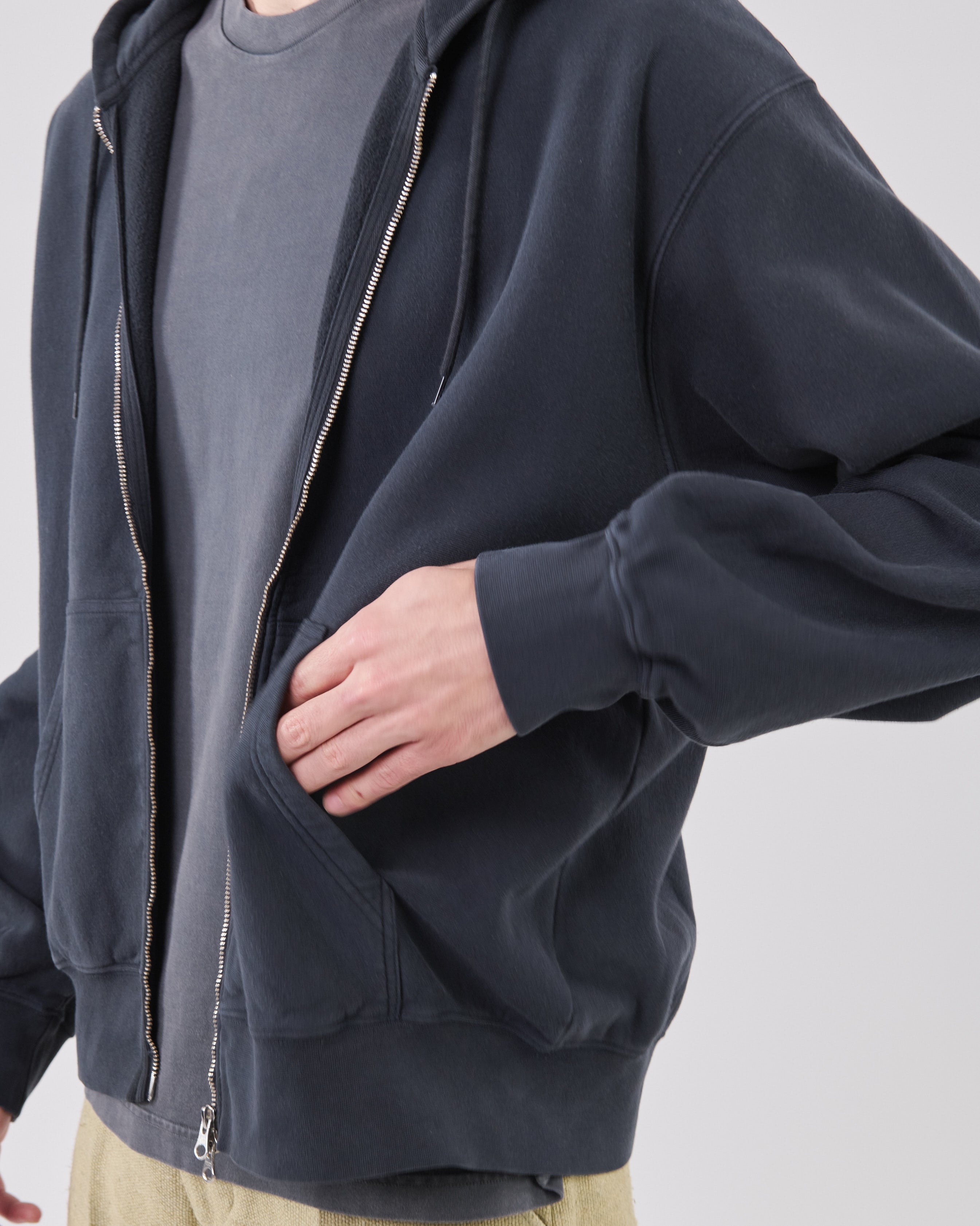 Zip Hoodie Crossgrain 310, True Black