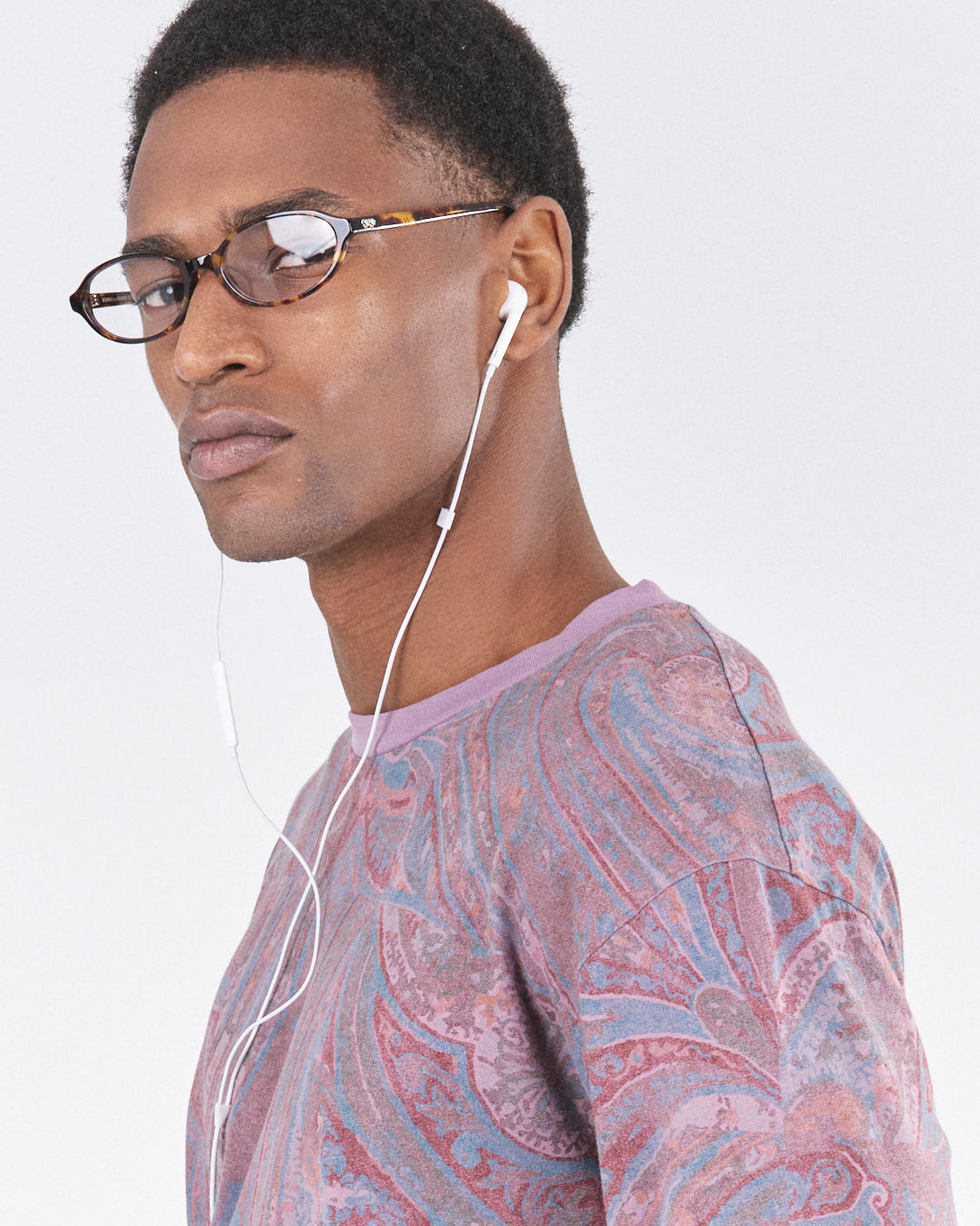 Boxy Longsleeve 135, Purple Paisley Atelier E.B