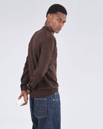 Longsleeve Polo, Ebony Ash