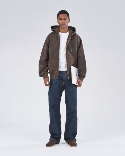 Zip Hoodie 505, Cocoa Paisley Atelier E.B