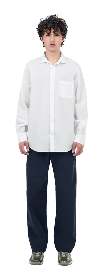 Shark Collar Shirt, True White