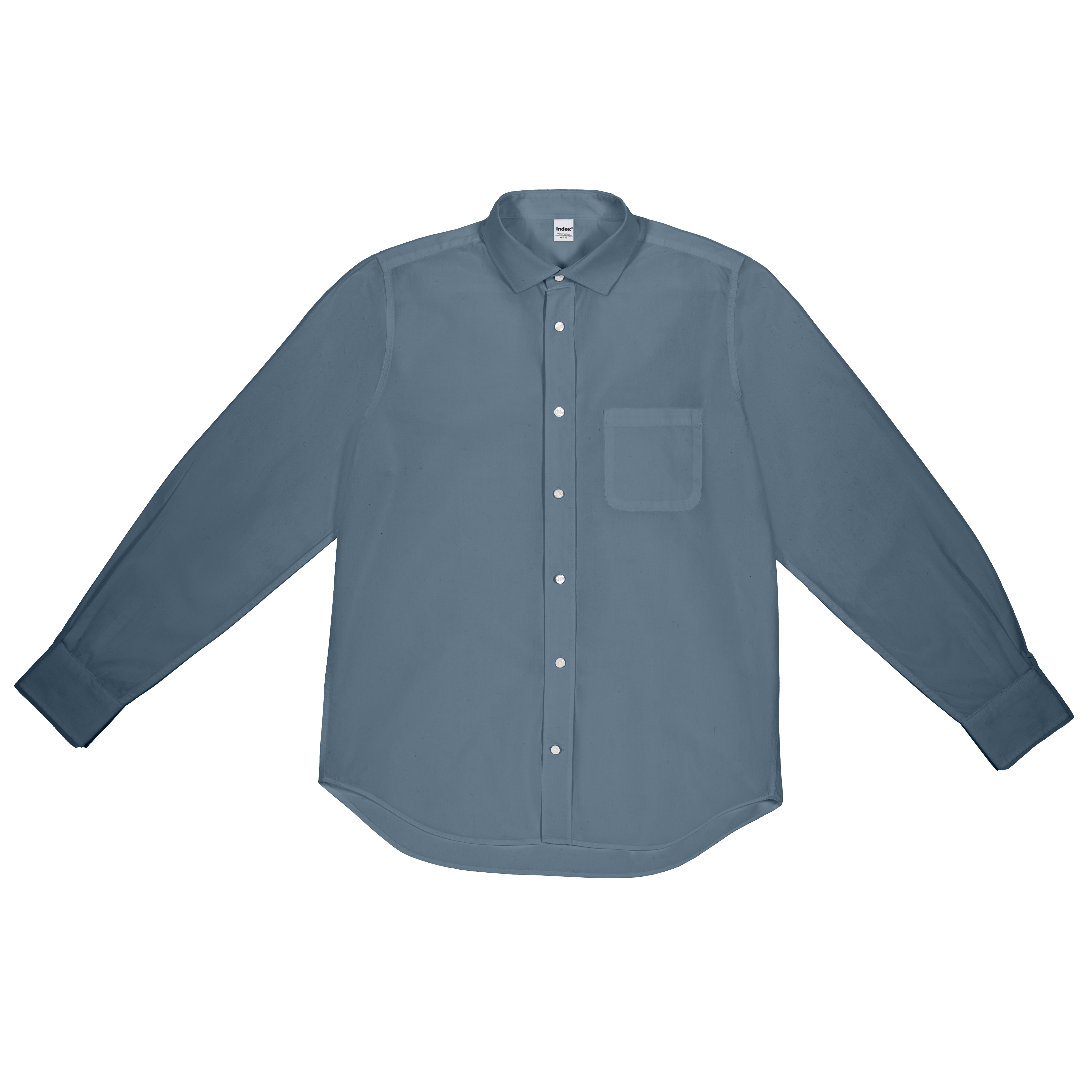 Shark Collar Shirt, Blue Slate